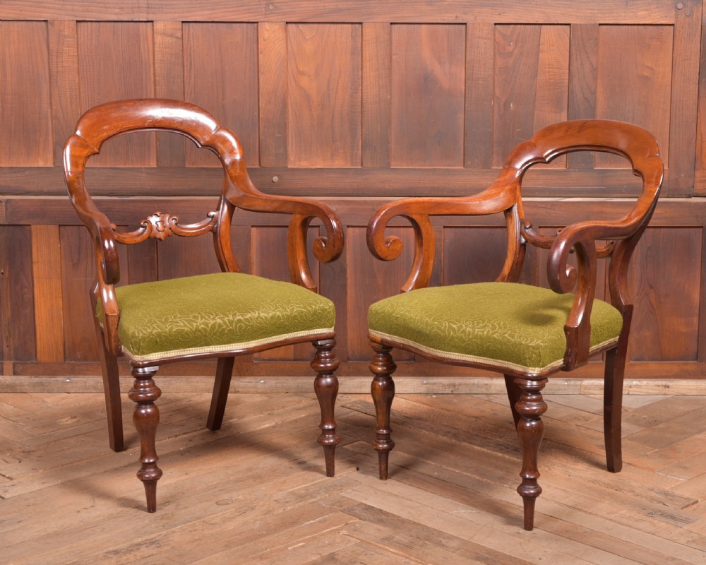 Pair of Balloon Back arm chairs