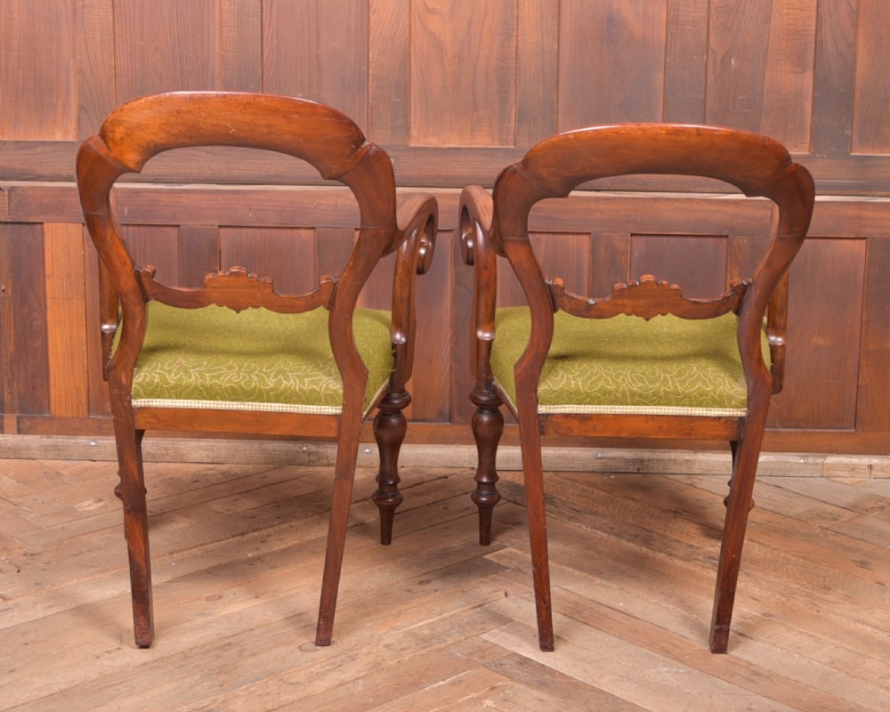Pair of Balloon Back arm chairs View XII