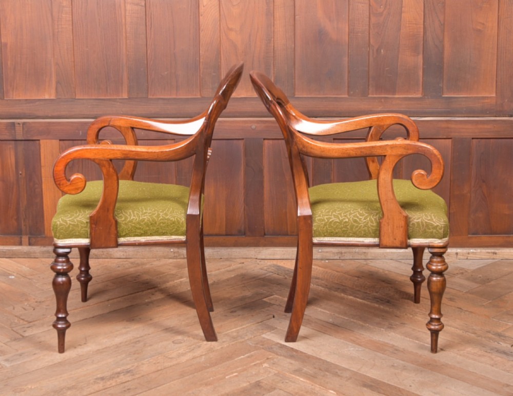 Pair of Balloon Back arm chairs View XIII