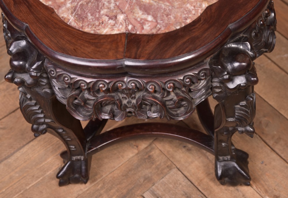 Chinese Carved Plant Stand View IV