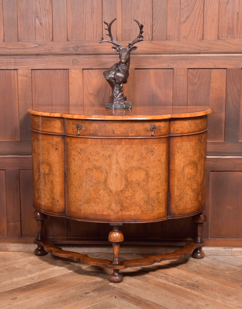Walnut Demi Lune Cabinet