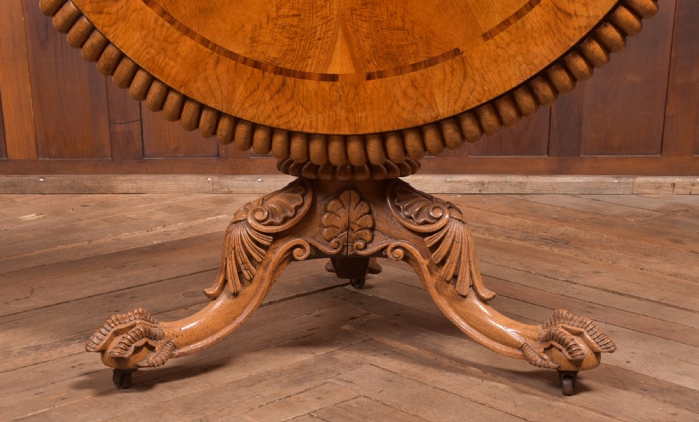 Exhibition Quality Oak Snap Top Table View VII