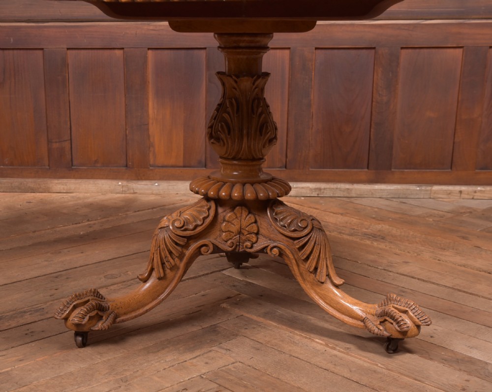 Exhibition Quality Oak Snap Top Table View IX