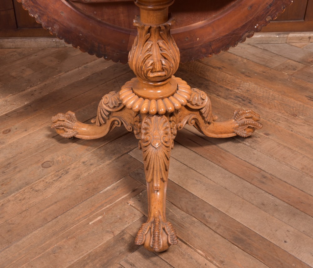 Exhibition Quality Oak Snap Top Table View XIII