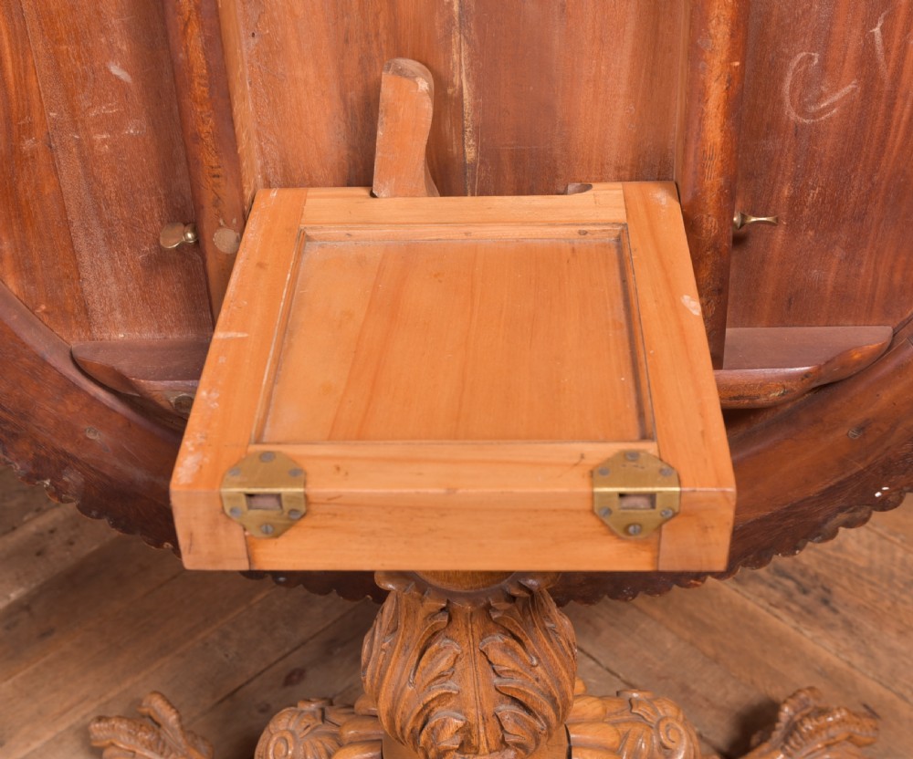 Exhibition Quality Oak Snap Top Table View XIV