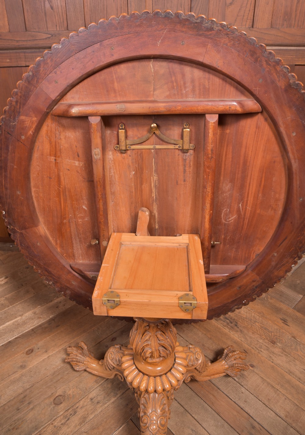 Exhibition Quality Oak Snap Top Table View XVI