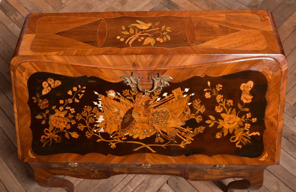 Continental Marquetry Writing Desk  View X