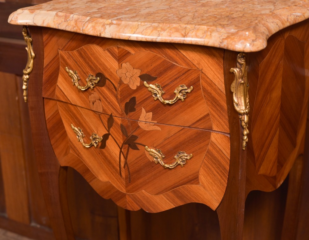 Pair of Marble Top Bedside Cabinets View III