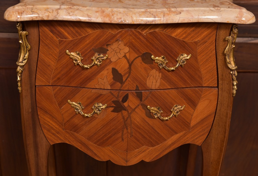 Pair of Marble Top Bedside Cabinets View V