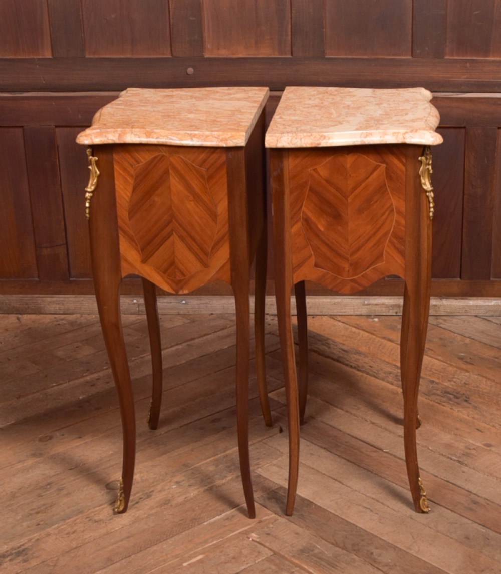 Pair of Marble Top Bedside Cabinets View IX