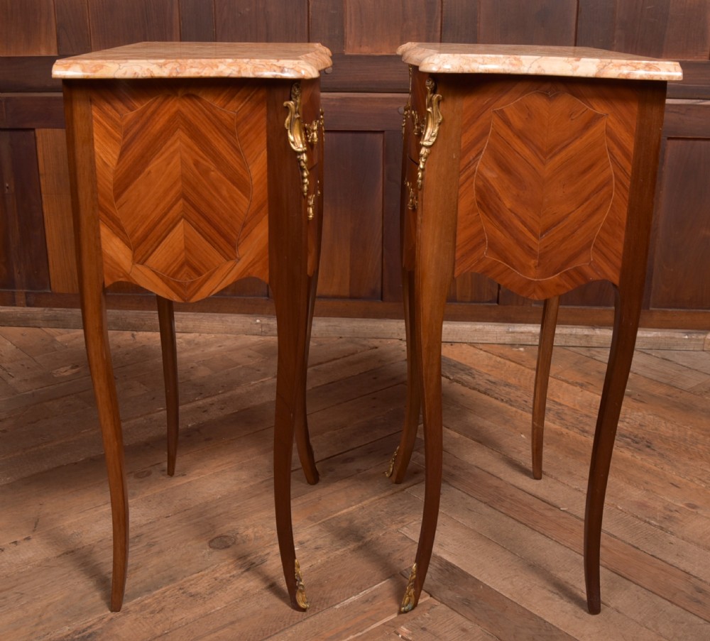 Pair of Marble Top Bedside Cabinets View XI