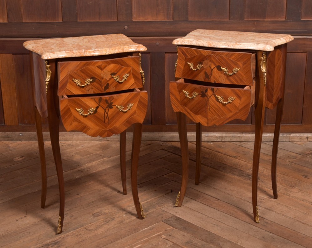 Pair of Marble Top Bedside Cabinets View XIV
