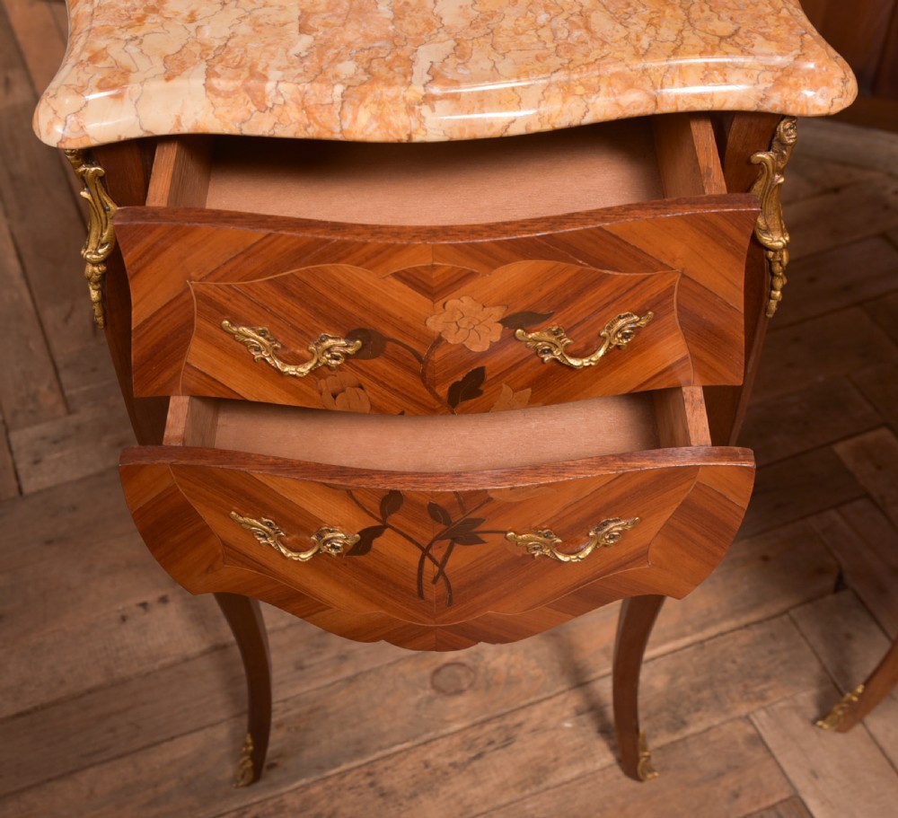 Pair of Marble Top Bedside Cabinets View XV