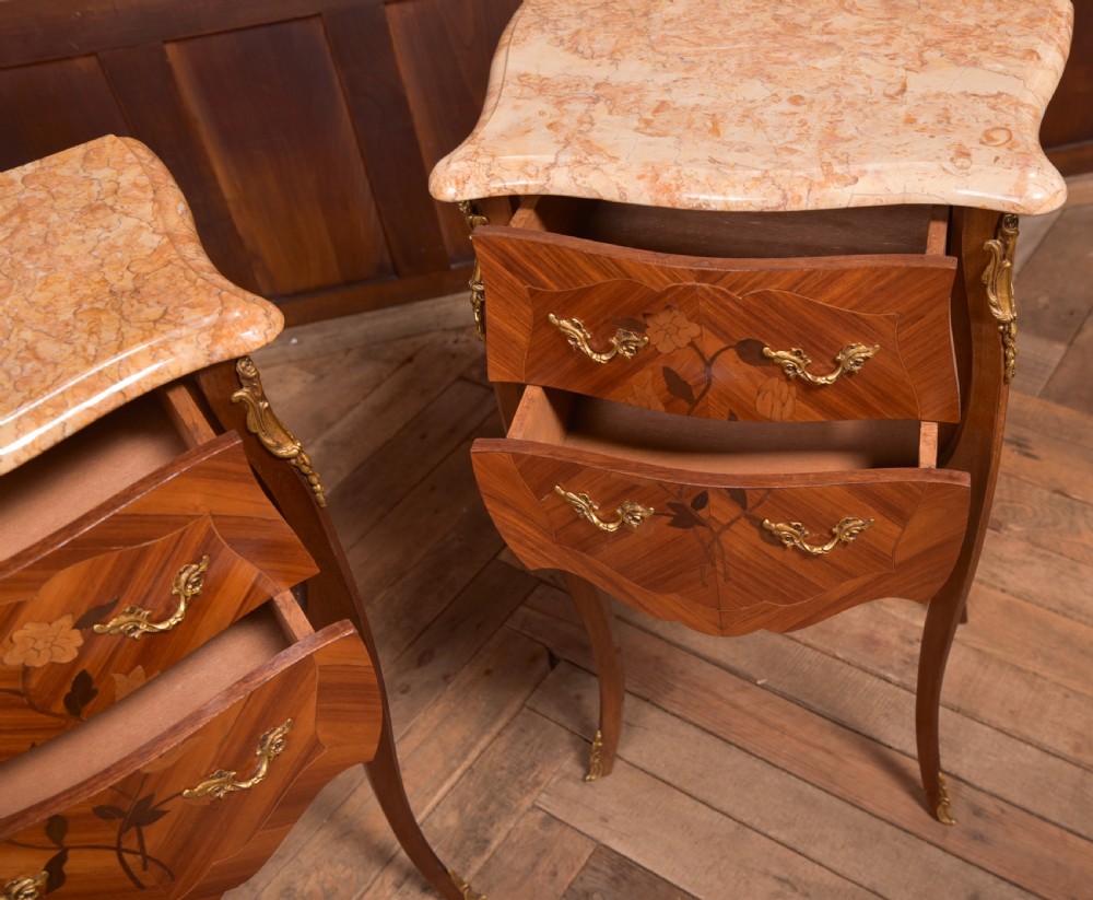 Pair of Marble Top Bedside Cabinets View XVI