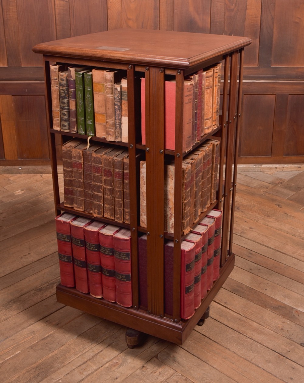 Edwardian Revolving Bookcase View XI