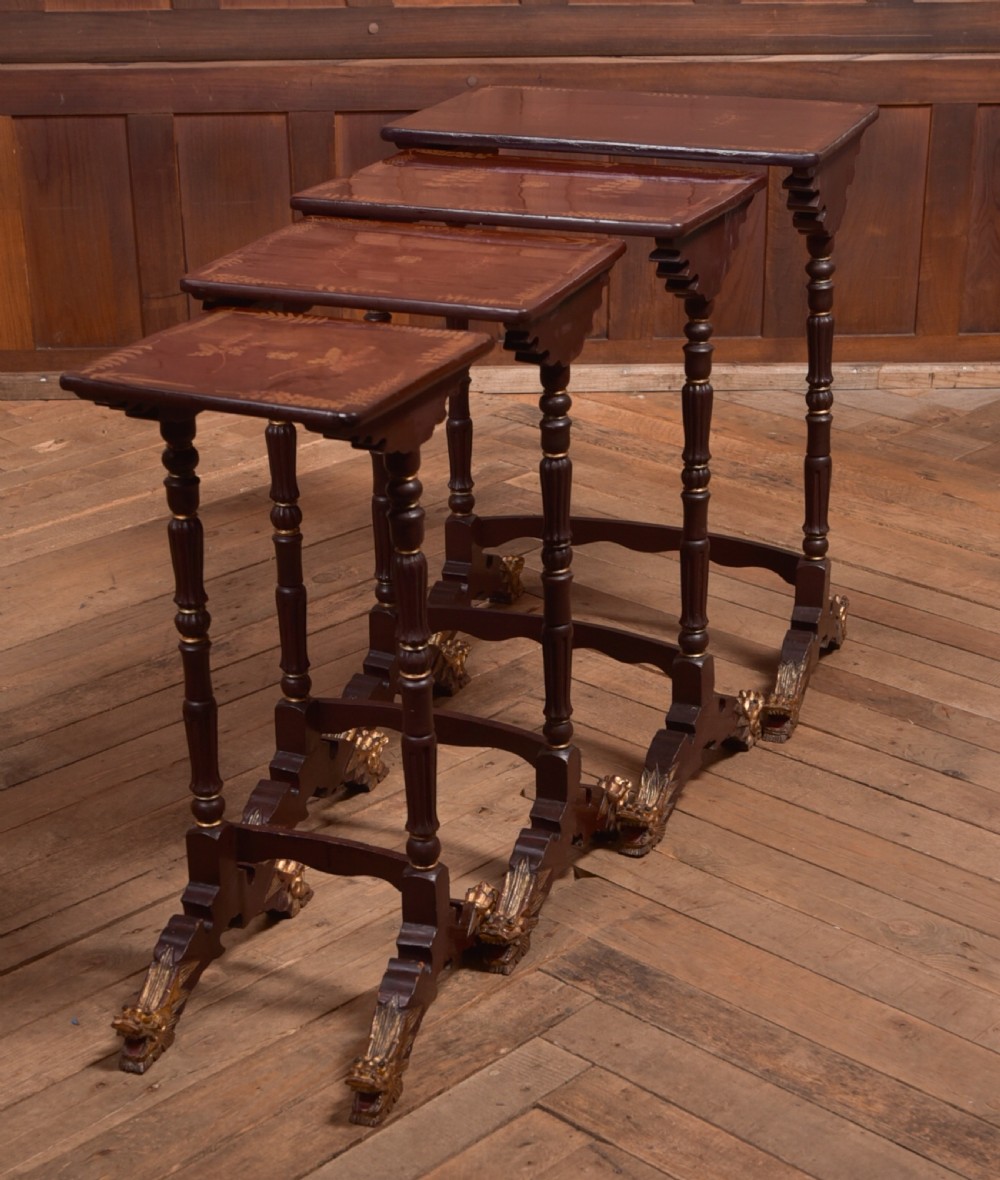 Oriental Nest of  4 Tables View V