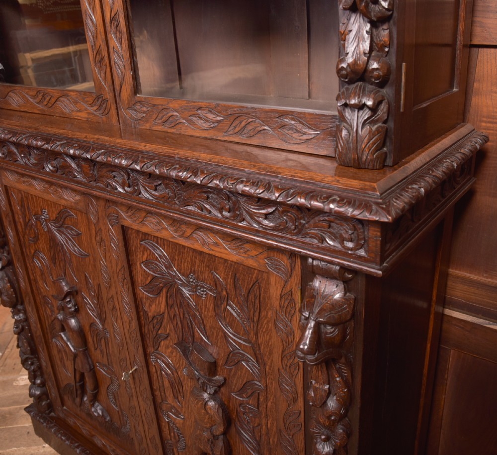 Oak Continental Bookcase  View II