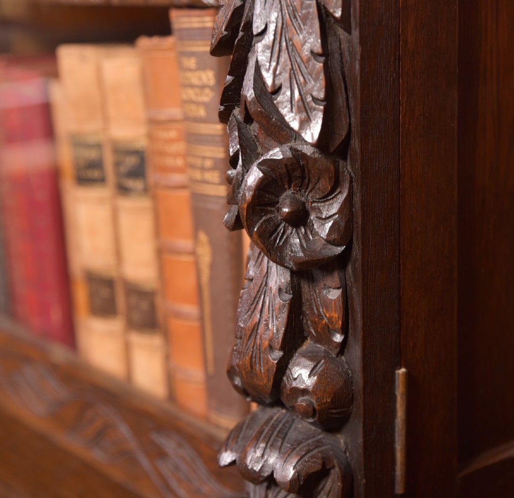 Oak Continental Bookcase  View V