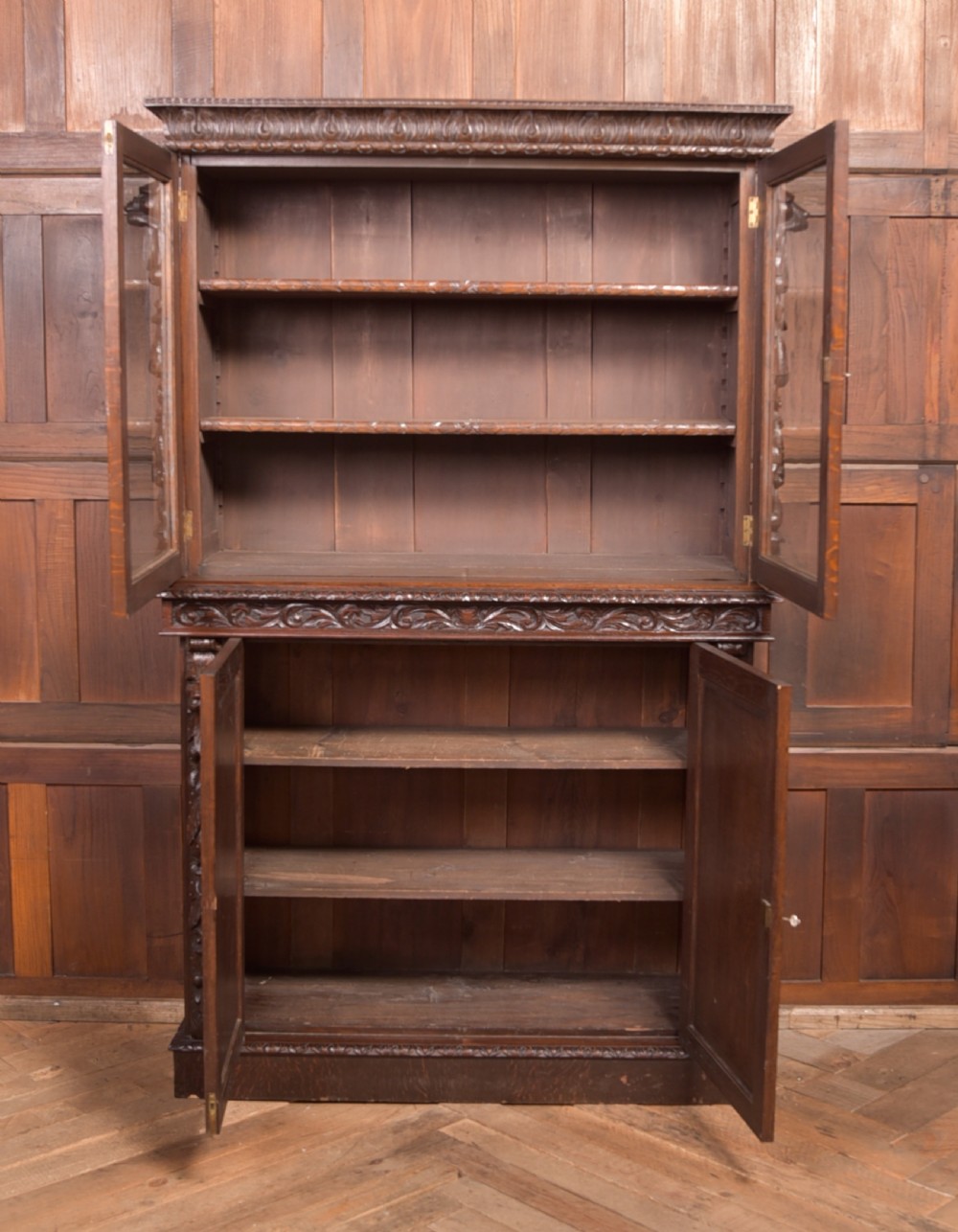 Oak Continental Bookcase  View VI