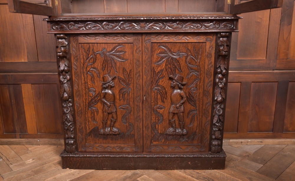 Oak Continental Bookcase  View VIII