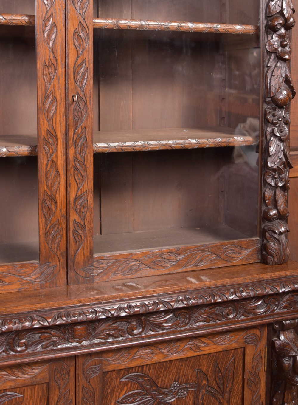Oak Continental Bookcase  View XI