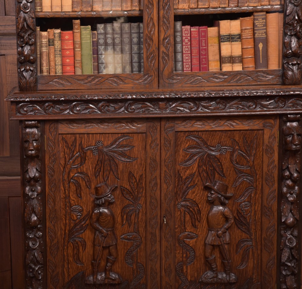 Oak Continental Bookcase  View XIX