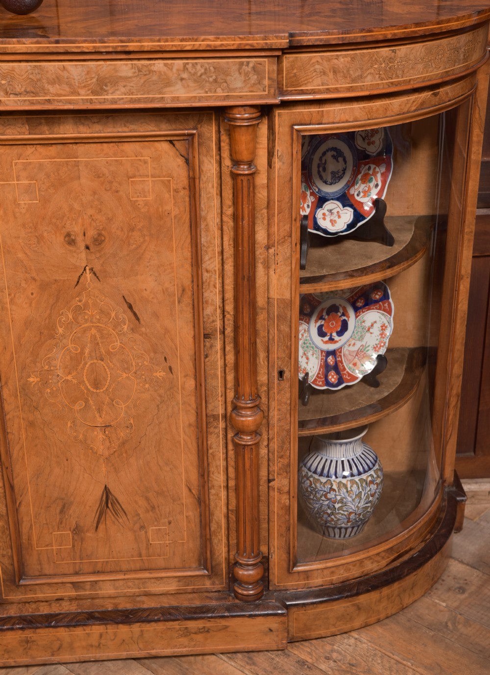 Victorian Walnut Credenza View V