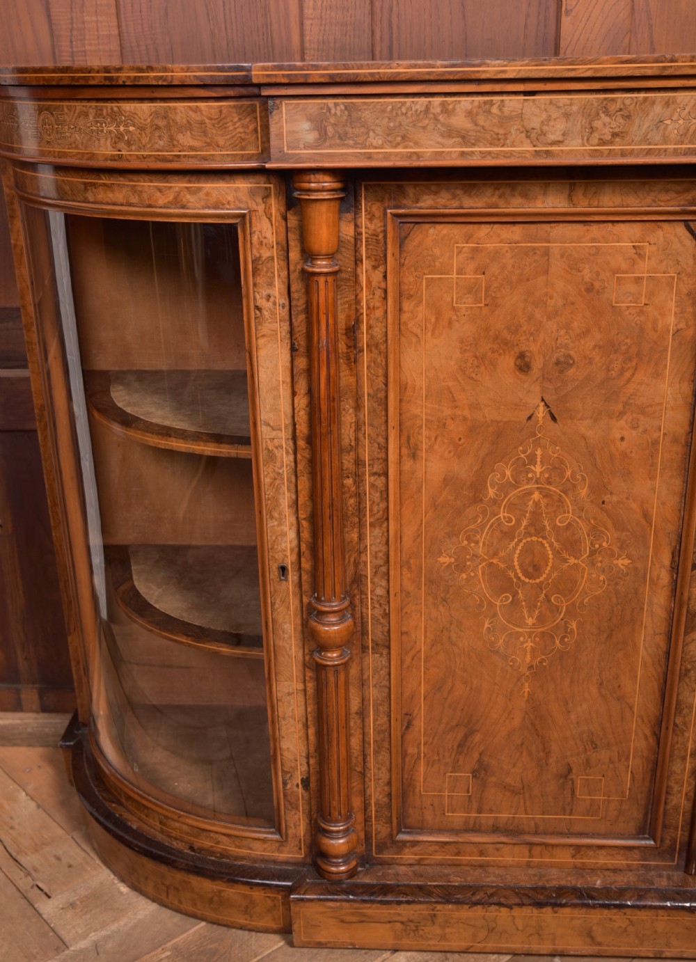 Victorian Walnut Credenza View IX