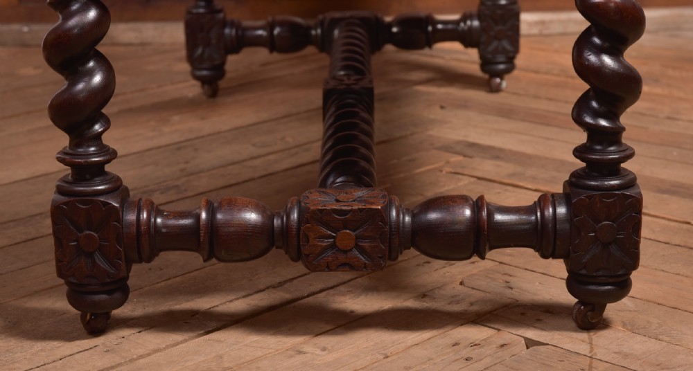 Oak Carved Writing Desk View XXIV
