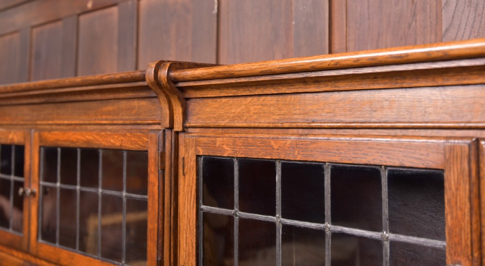 Pair of Oak Sectional Bookcases View VI