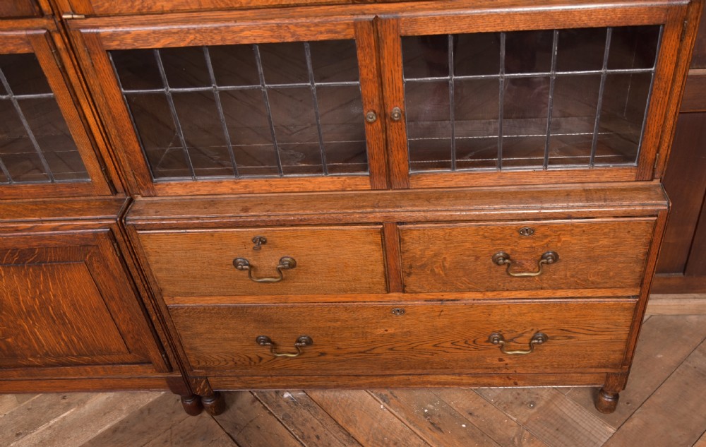Pair of Oak Sectional Bookcases View VII