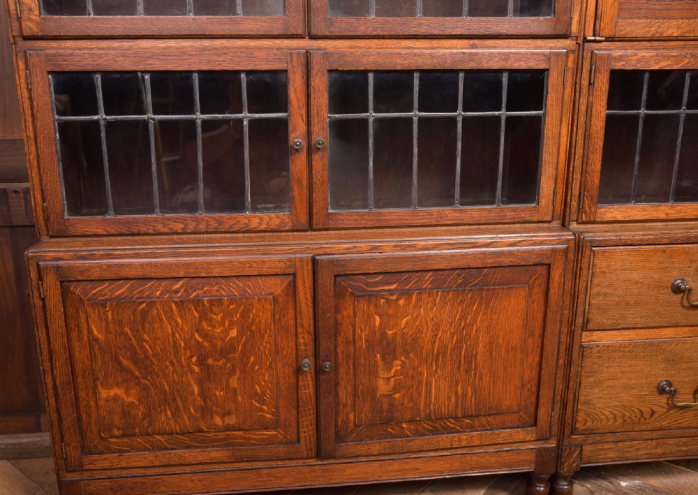Pair of Oak Sectional Bookcases View XI