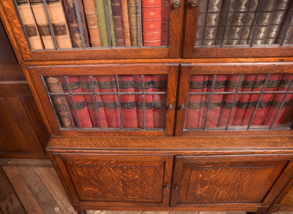 Pair of Oak Sectional Bookcases View XXV