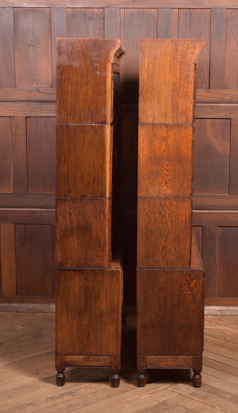 Pair of Oak Sectional Bookcases View XXVI