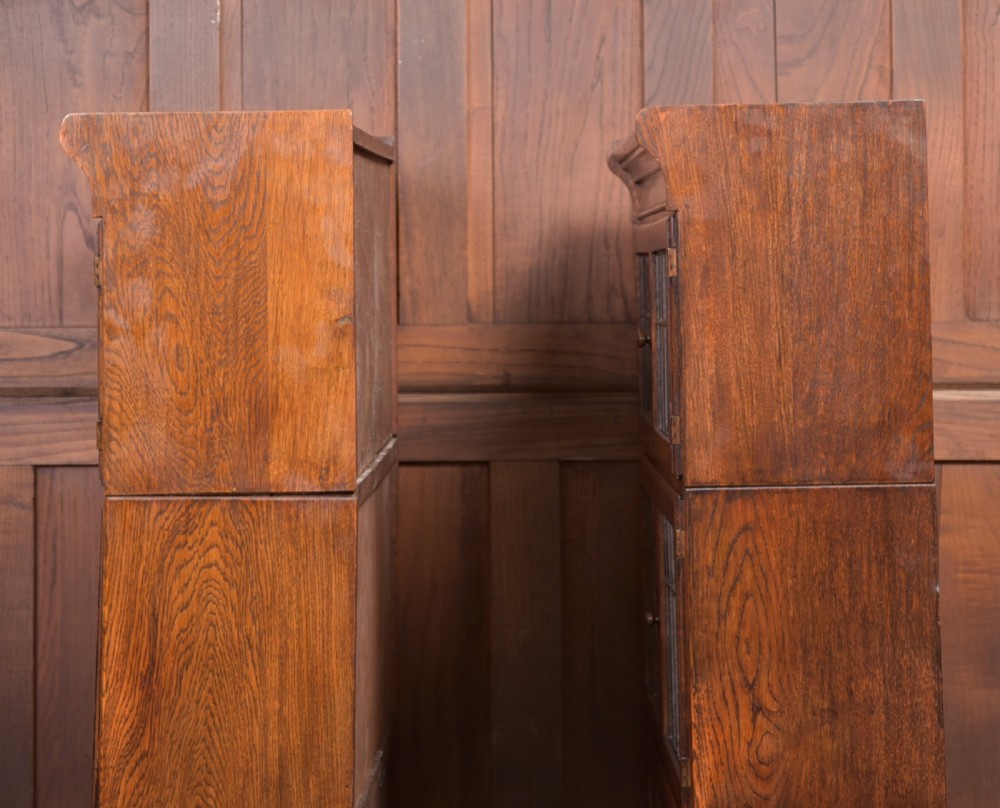Pair of Oak Sectional Bookcases View XXVII