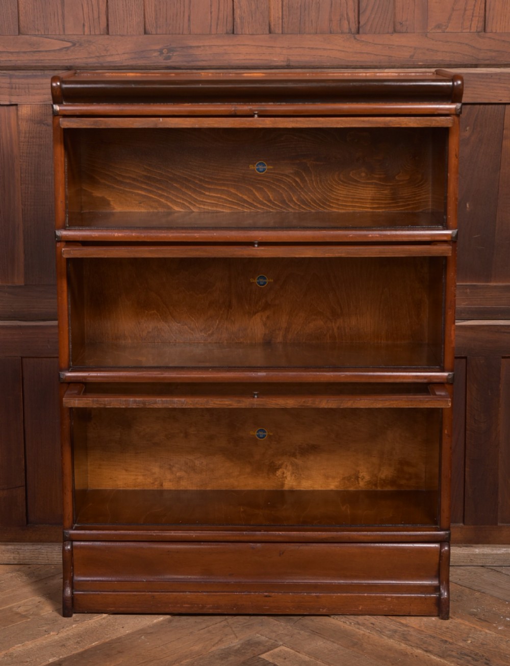 Red Walnut Globe Wernicke 3 Sectional Bookcase View V