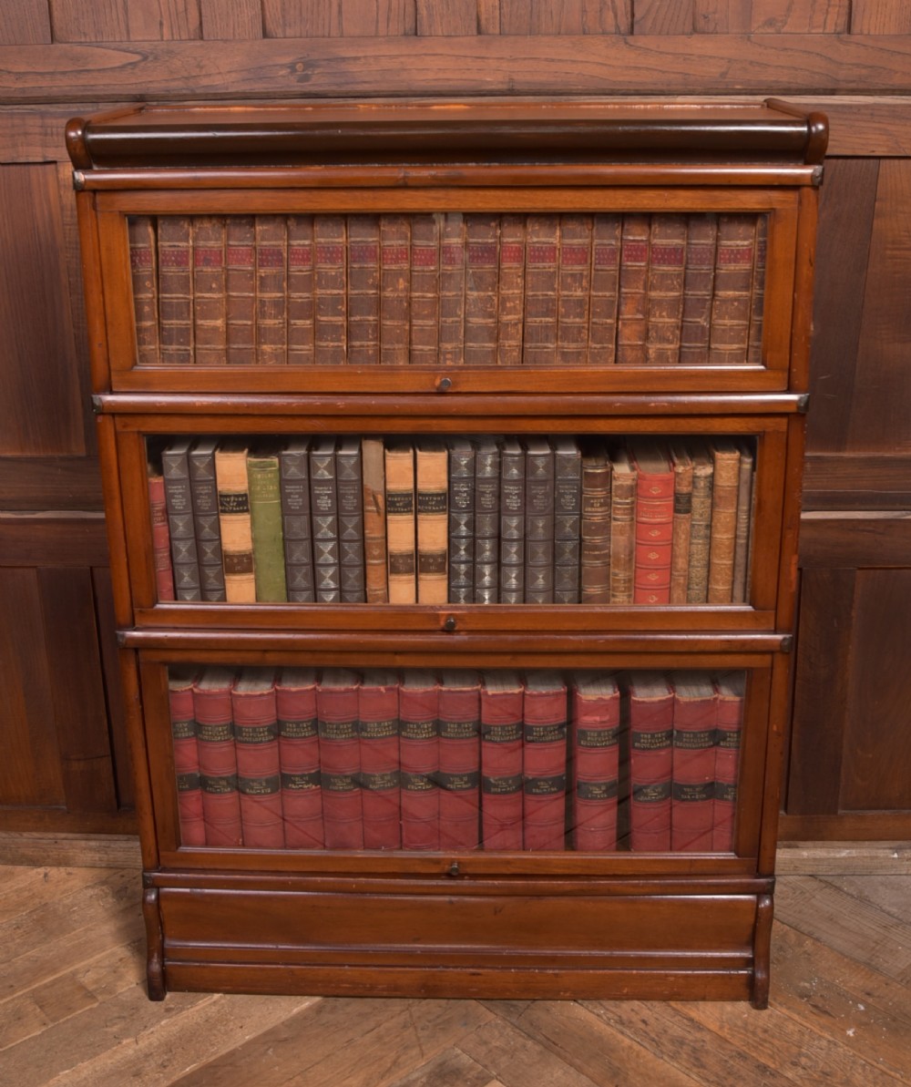 Red Walnut Globe Wernicke 3 Sectional Bookcase View X