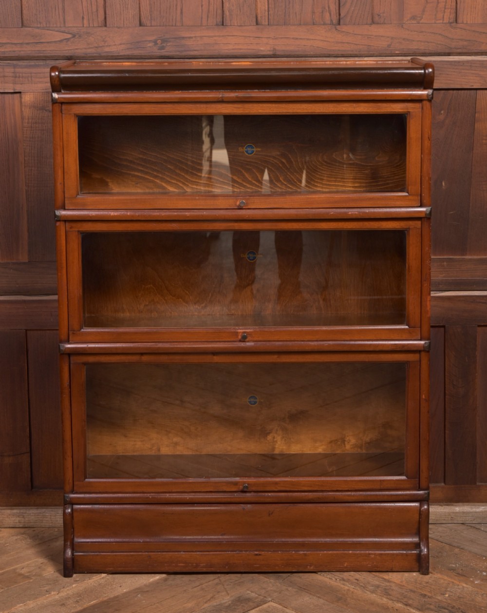 Red Walnut Globe Wernicke 3 Sectional Bookcase View XIII