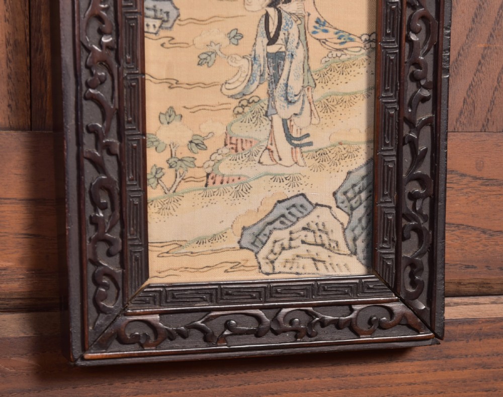 Pair of Chinese Painted Silks View IV
