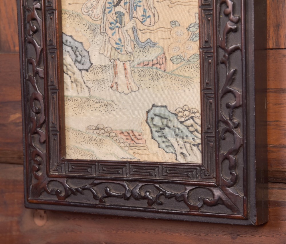 Pair of Chinese Painted Silks View VI