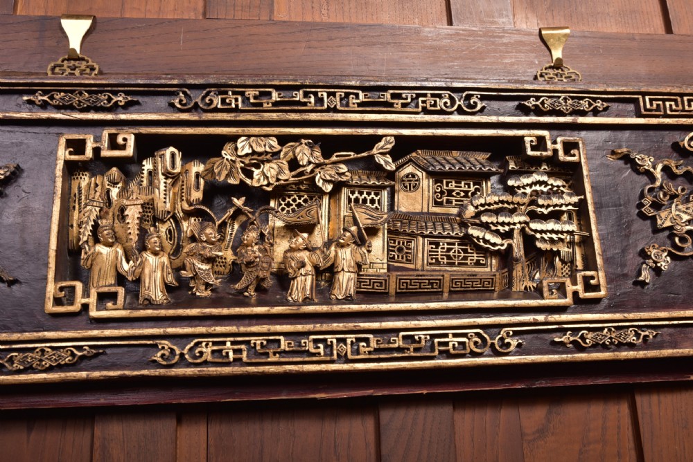 Pair of Chinese Hardwood Panels View VII