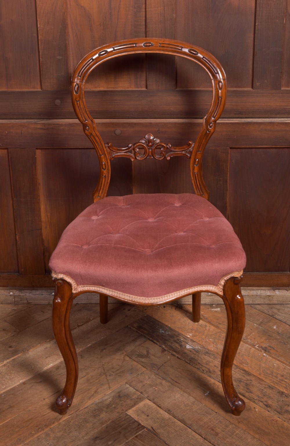 Set of 6 Victorian Walnut Balloon Back Chairs View VII