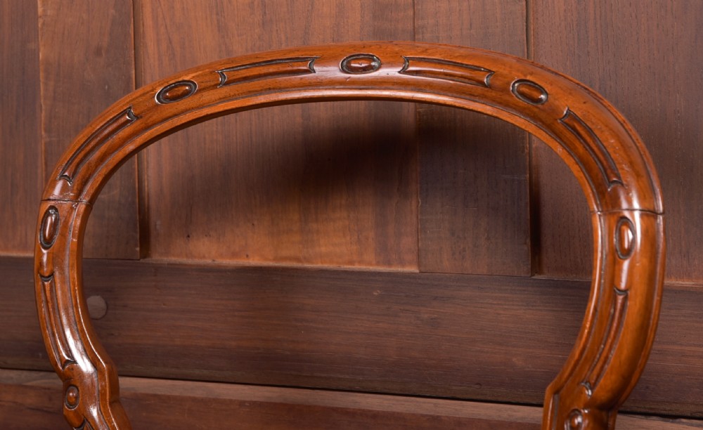 Set of 6 Victorian Walnut Balloon Back Chairs View XIII