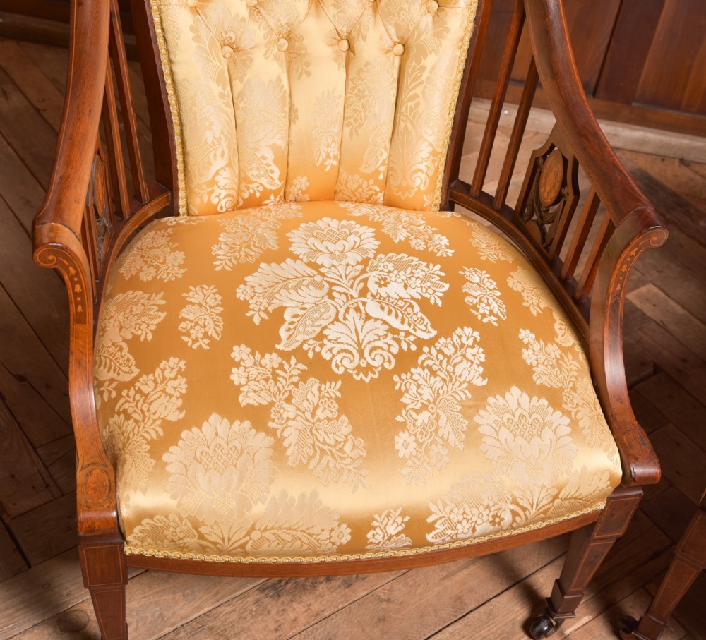 Pair of Edwardian Parlour Chairs View III