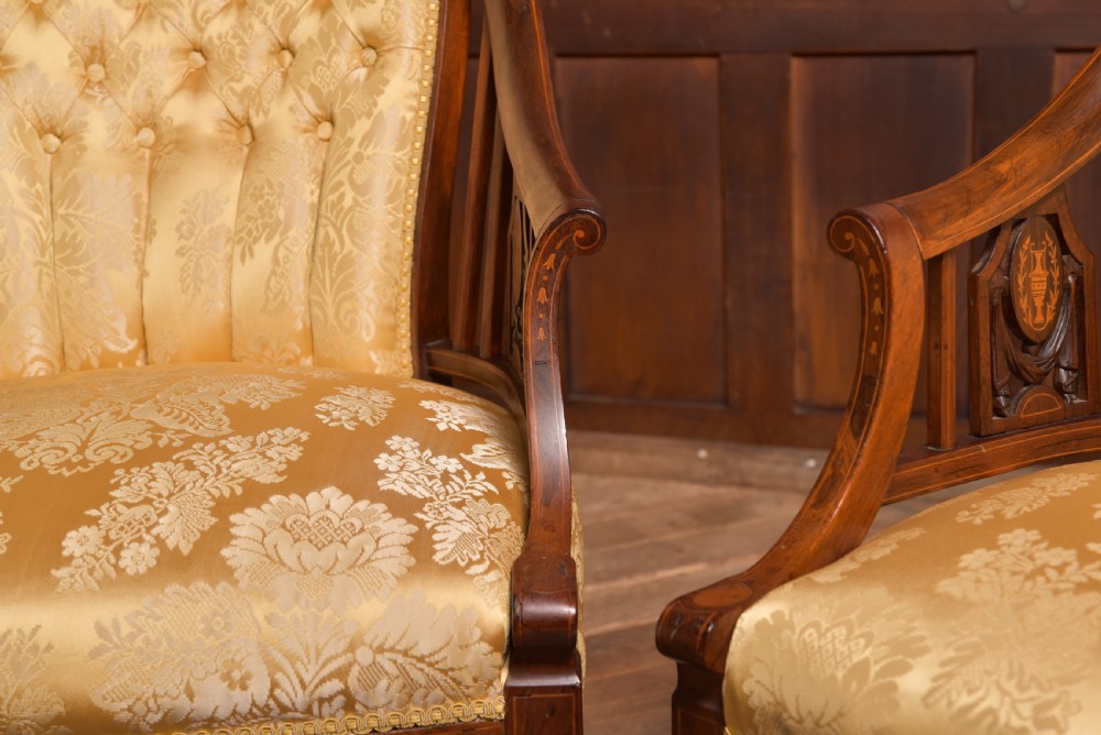 Pair of Edwardian Parlour Chairs View IX