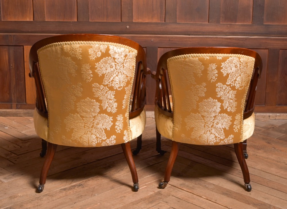 Pair of Edwardian Parlour Chairs View XII