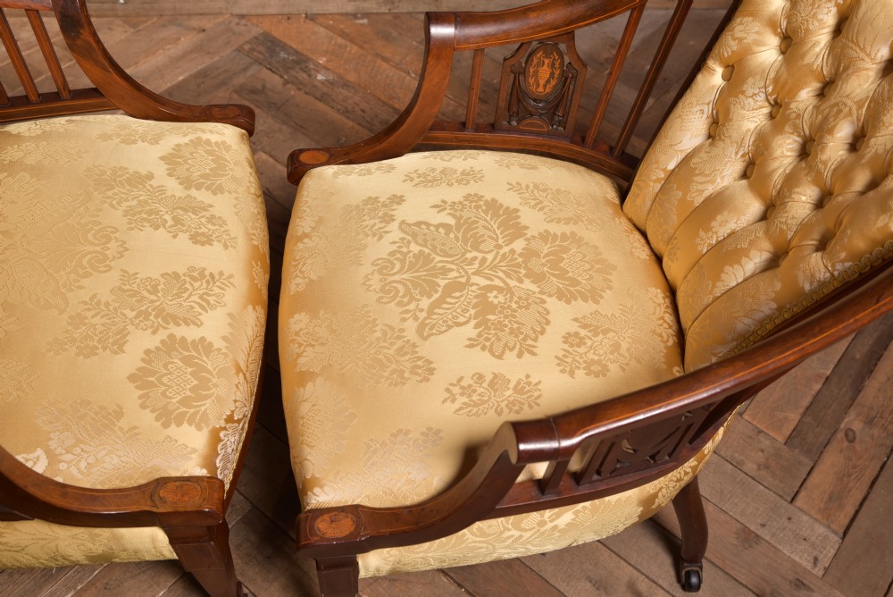 Pair of Edwardian Parlour Chairs View XVI