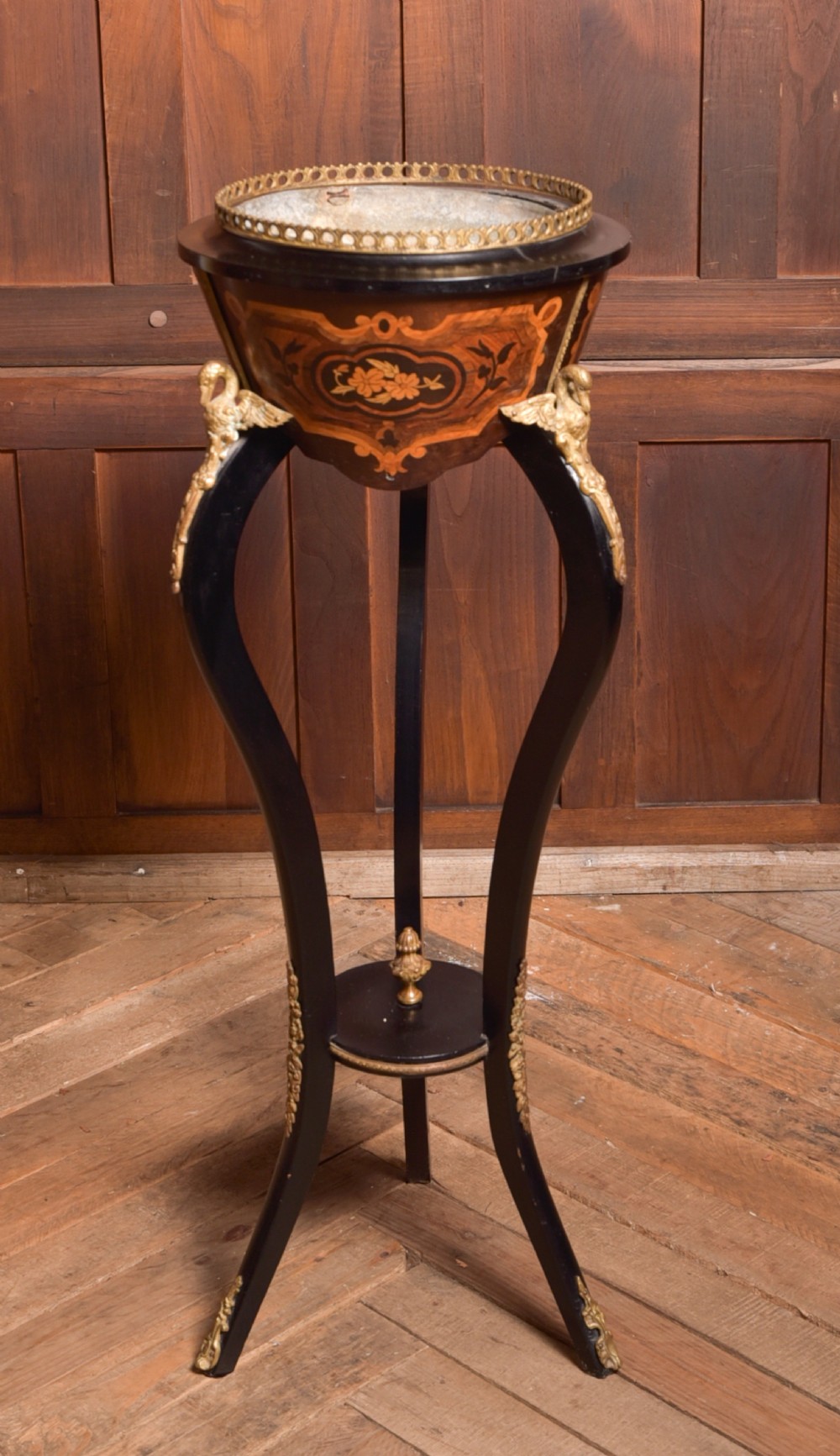 Victorian Marquetry Plant Stand