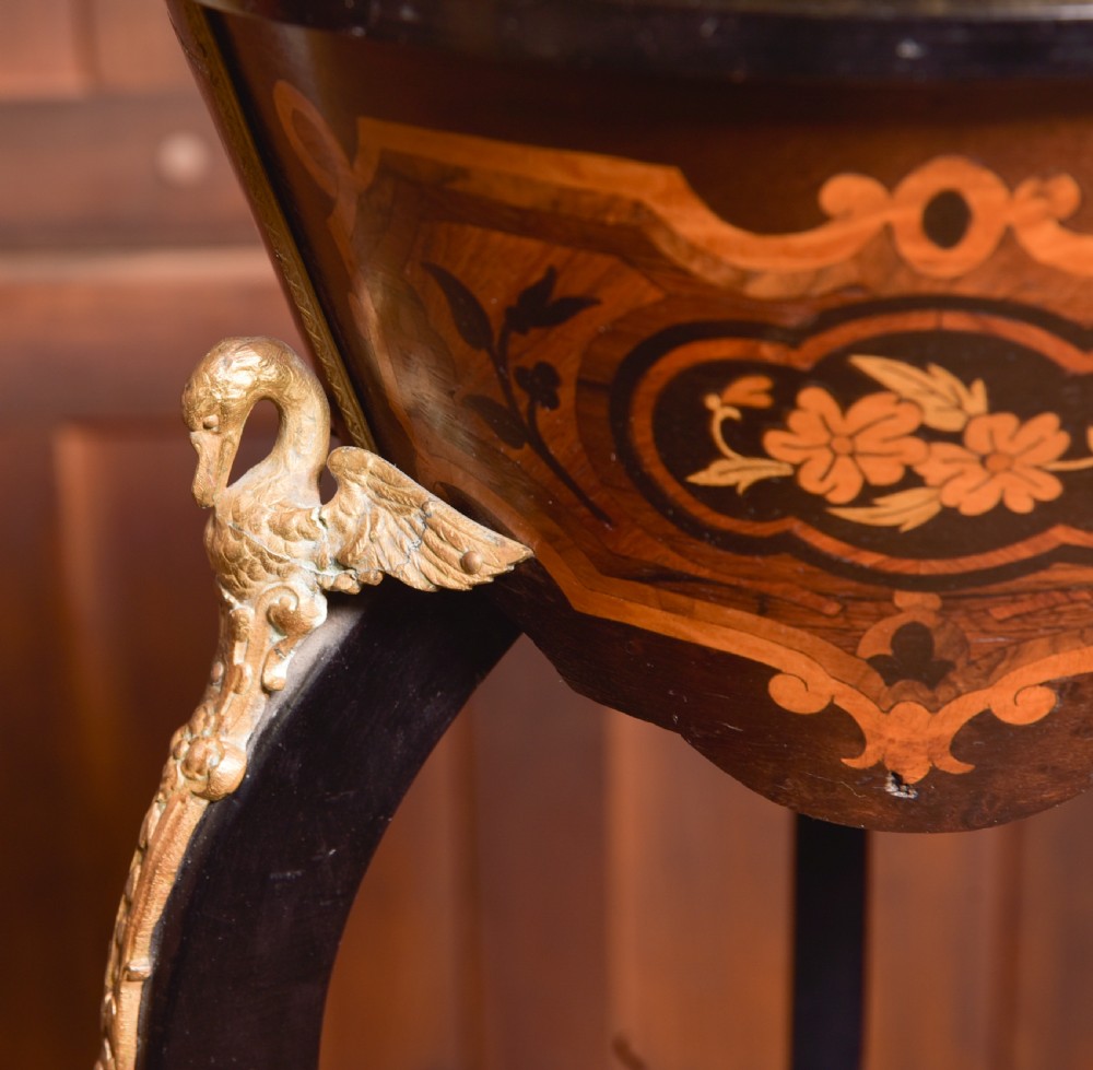 Victorian Marquetry Plant Stand View IV
