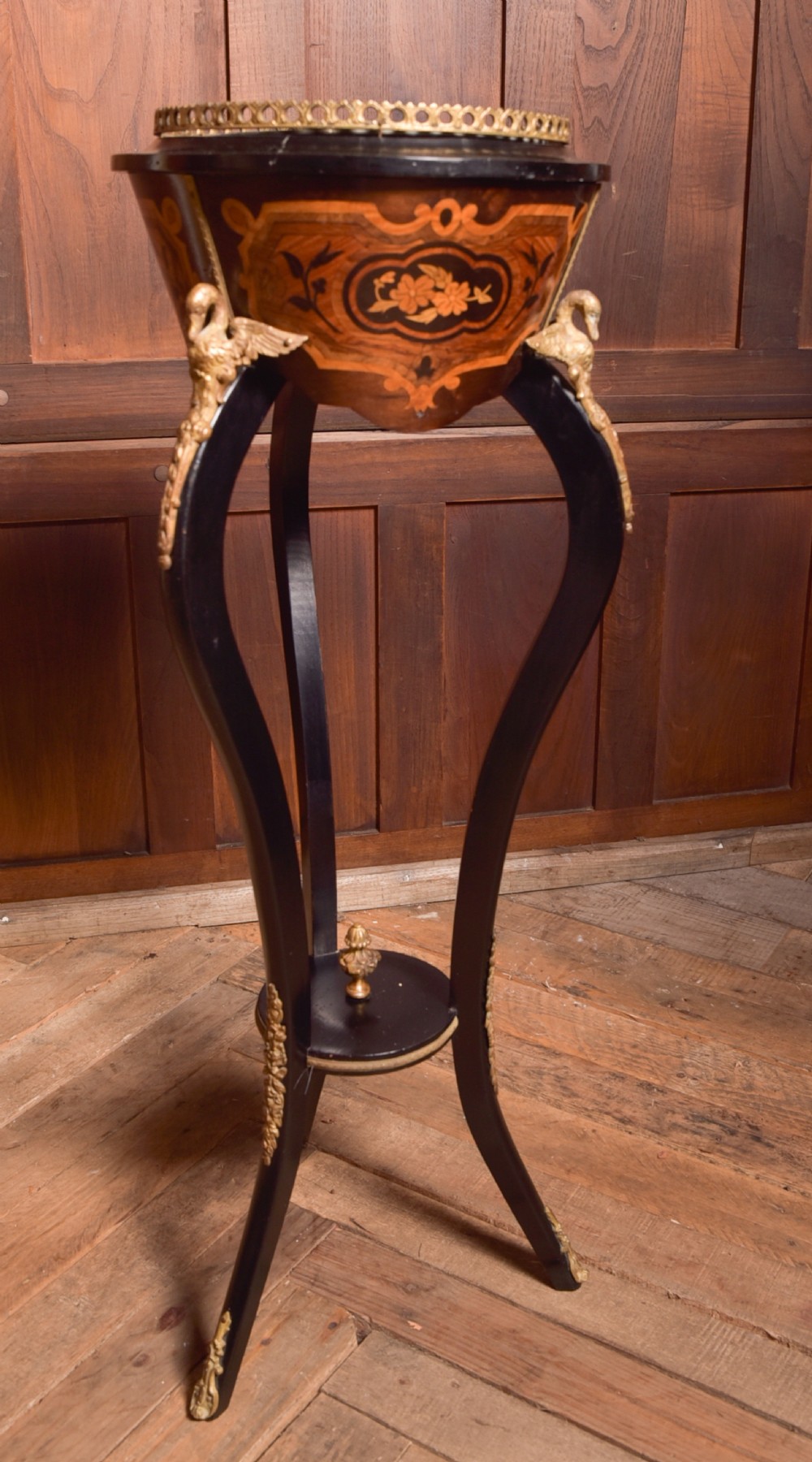 Victorian Marquetry Plant Stand View V